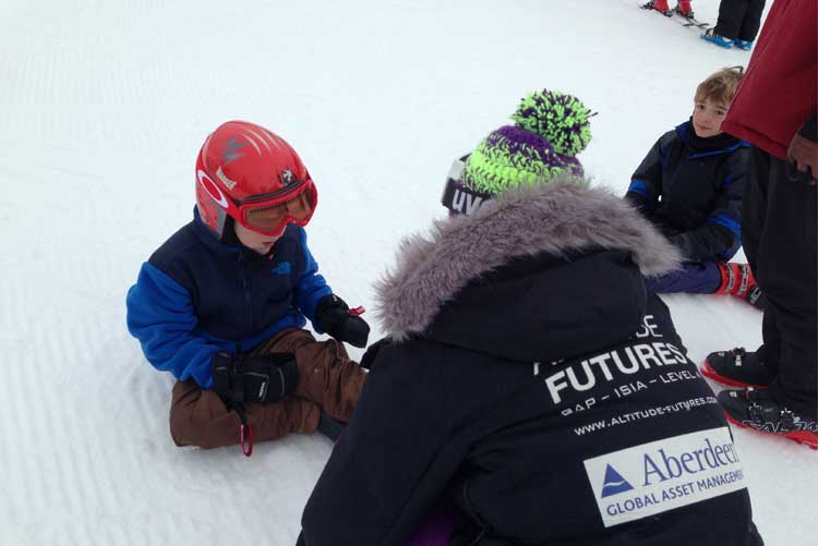 Students working in Verbier